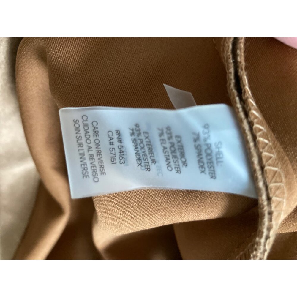 NWT Calvin Klein Women's Asymmetric Exposed-Zip Dress Brown Size 12 - Picture 8 of 8
